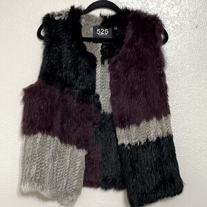 525 America rabbit fur ladies vest in size Medium.